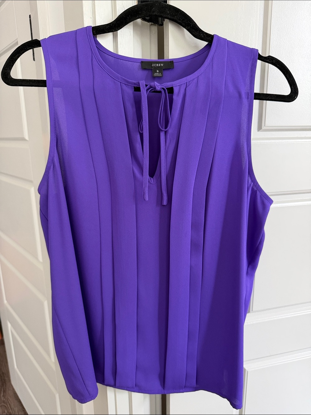 J. Crew Sleeveless Pleated Blouse